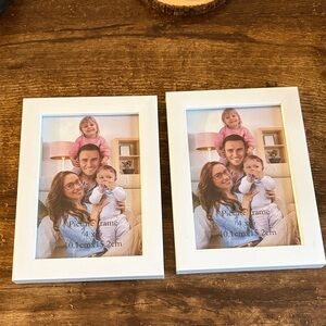 4 4x6 White Picture Frame Set